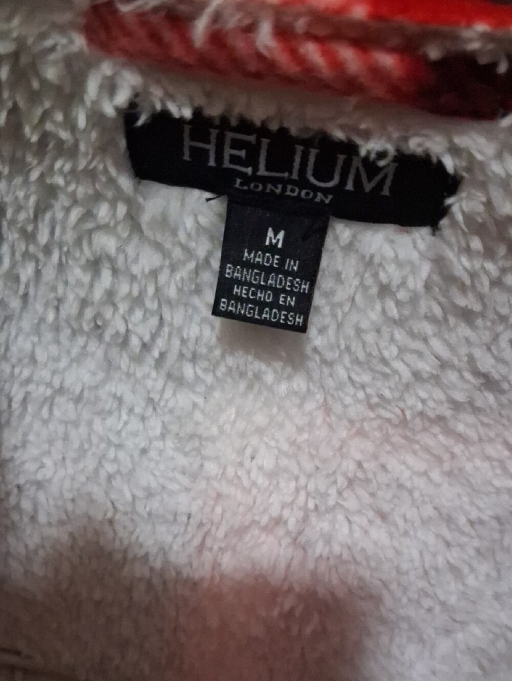 Helium London Sherpa-Lined Plaid Shacket in Red, Black & White - Picture 2 of 8